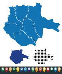 Set maps of South Bohemian Region