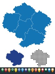 Set maps of Vysočina Region