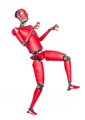 almost human cyberman is doing a halloween pose