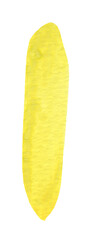 Abstract form in yellow, suitable as a separate element or background. Hand drawn on a white background..