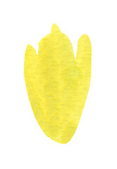 Abstract yellow flower. Hand drawn on a white background..