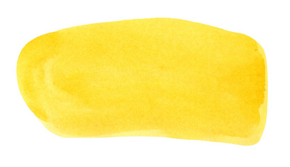 Abstract form in yellow, suitable as a separate element or background. Hand drawn on a white background.