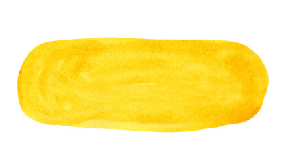 Abstract form in yellow, suitable as a separate element or background. Hand drawn on a white background.