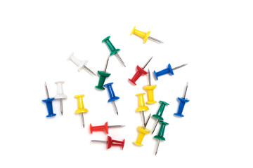 Colored buttons on a white background.