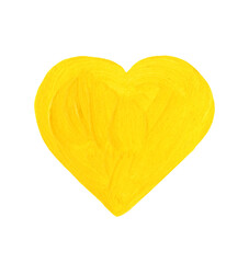 Yellow heart - as a symbol of solar love and freedom. This is especially true for love for Ukraine.