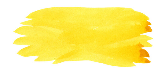 Naklejka premium Abstract form in yellow, suitable as a separate element or background. Hand drawn on a white background..