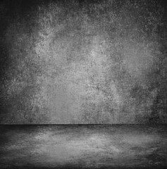 Room with black concrete wall background.