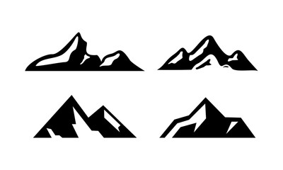 set template mountain peak vector