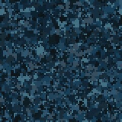 Seamless urban camouflage pattern. The pixel pattern in the foreground