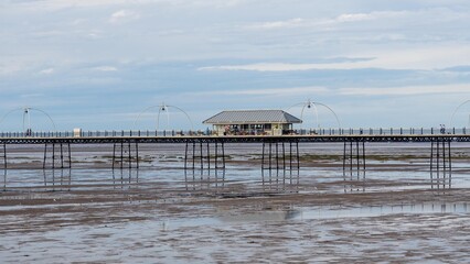 Southport Pier, the oldest iron pier in the country, standing for over 150 years.