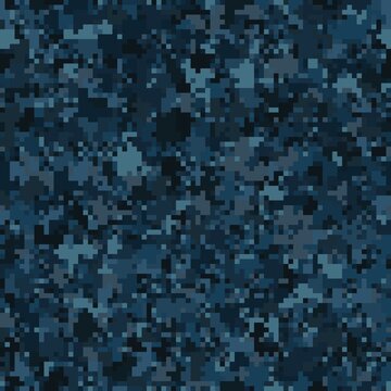 Seamless urban camouflage pattern. The pixel pattern in the foreground