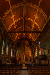 Inside of the Basilica of the Holy Blood, UNESCO World Heritage Site, Bruges, Belgium