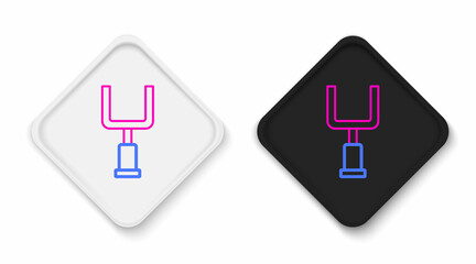 Line American football goal post icon isolated on white background. Colorful outline concept. Vector