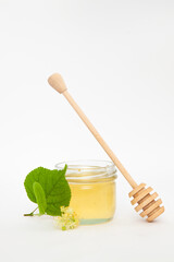 Jar with natural linden honey