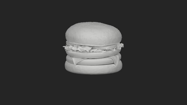 3d render burger