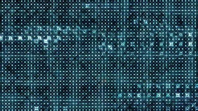 abstract lines shape colorful flashing light dots, black background