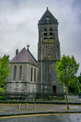 Fototapeta na wymiar Ennis, Co. Clare, Ireland: St. Columba’s Church, a congregation of the Church of Ireland, built between 1868 and 1871. Designed by architect Francis Bindon.