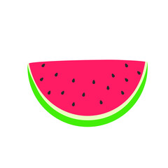 A delicious red watermelon Sweet fruit summer for freshness. Vector illustration for design and print