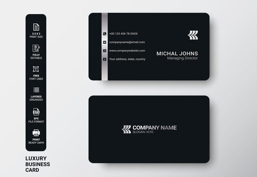 Modern business card design template. Stationery design.