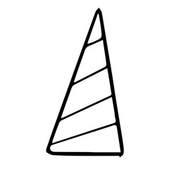 Lighting bolt symbol in doodle style power simple abstract sign isolated on white background. Web, hipster