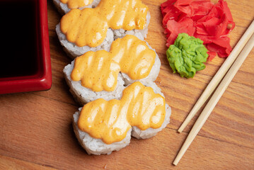 Japanese cuisine - Hot sushi.