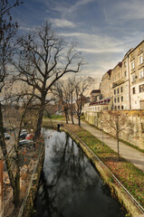 Fototapeta na wymiar River in Klodzko town in Poland
