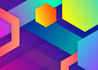 Colorful abstract background with geometric shapes