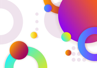 Modern memphis geometric red green purple colorful abstract design background