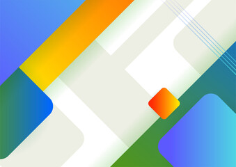Abstract colorful orange green blue geometric background