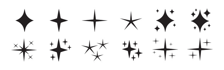 Obraz premium Stars set icons