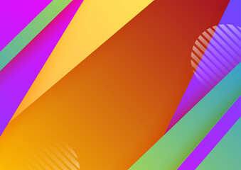 Modern 3d blue orange red green abstract background with geometric shapes. Background with abstract graphic elements for presentation background design.