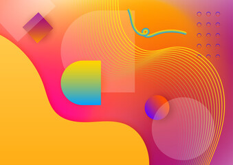 Colorful abstract background with geometric shapes