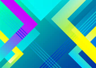 Colorful vivid vibrant gradient abstract background with geometric shapes