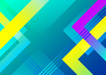 Colorful vivid vibrant gradient abstract background with geometric shapes