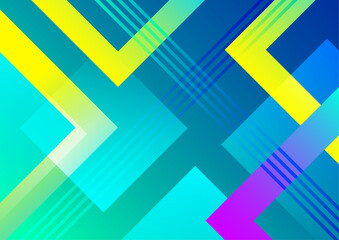 Colorful vivid vibrant gradient abstract background with geometric shapes