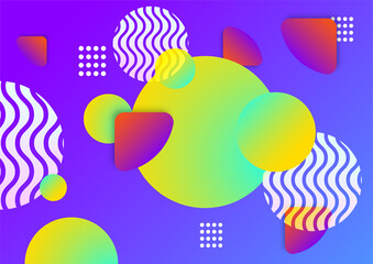 Colorful vibrant gradient geometric pattern background texture for cover design. Minimal color abstract gradient banner template. Modern vector geometric shape for presentation design template