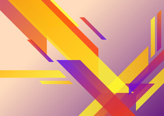 Colorful vibrant gradient geometric pattern background texture for cover design. Minimal color abstract gradient banner template. Modern vector geometric shape for presentation design template