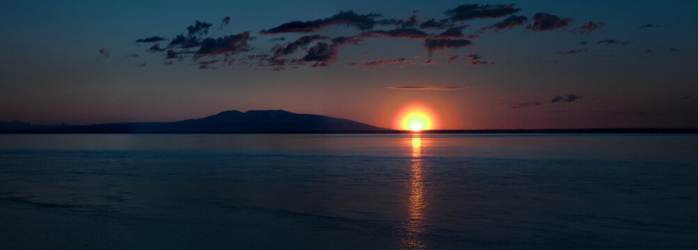 Sleeping Lady sunset near Anchorage, Alaska
