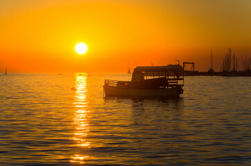 Fisherman's boat in the croatian city umag