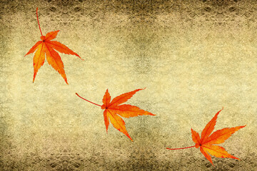 わびさびのあるもみじのデザイン