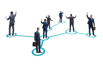 Fototapeta premium Concept of networking in the business