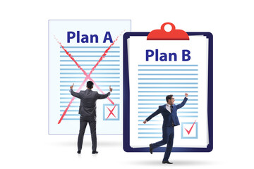 Concept of choosing between Plan A or Plan B