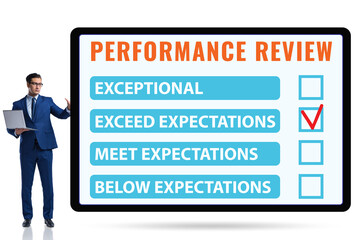 Employee annual performance review concept