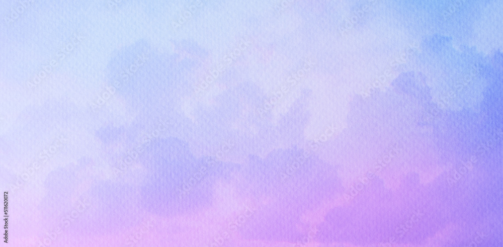 Wall mural cloudy sky with pastel gradient color and paper texture, nature abstract background