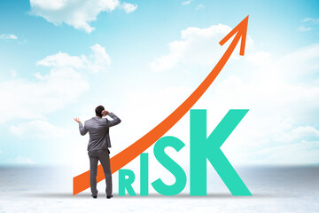 Fototapeta premium Risk increase concept in management