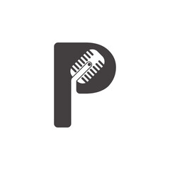 Letter P and podcast logo