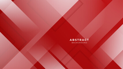 Red abstract background with white geometric shapes