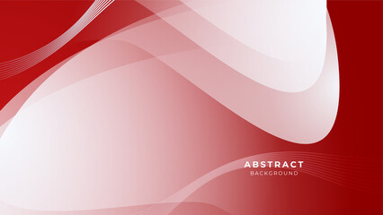 Red abstract background with white geometric shapes