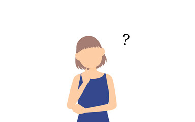 女子生徒、水着姿、疑問を持つ