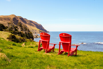 view point of the cliffs of gros morne national park canada, unesco site